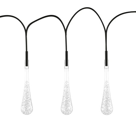 Pure Garden Tear Drop LED String Lights, 30 Bulb with 8 Modes, Cool White, 2PK 50-LG1018